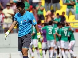 An Kang Chol arquero del equipo Corea del Norte durante partido en Mundial Sub-17. MEXSPORT  /