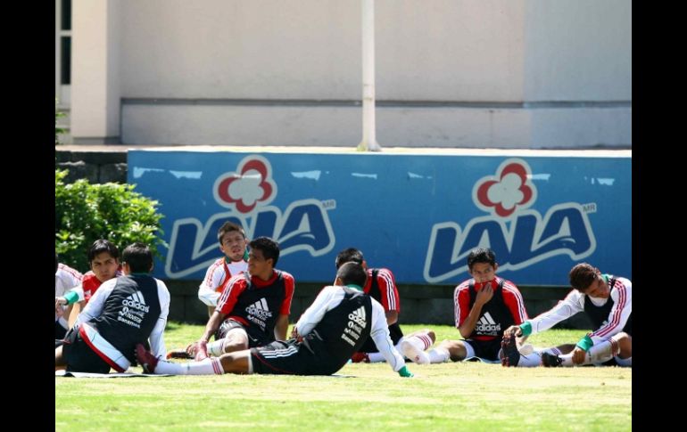 Selección nacional de México Sub-22, durante una sesión de entrenamiento. MEXSPORT  /