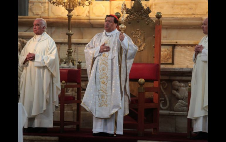 El cardenal apela al “bien comunitario” durante la celebración de la misa en la Catedral Metropolitana. EL UNIVERSAL  /