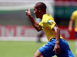 Ademilson de Brasil celebra el gol, durante juego de la Copa del Mundo FIFA Sub 17 en Guadalajara. MEXSPORT  /