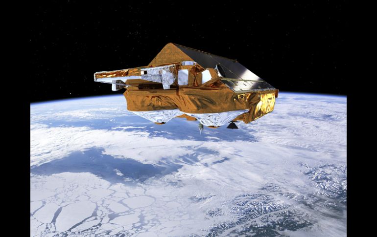 El Cryosat-2 es capaz de medir la densidad de las placas de hielo por debajo de la línea de flotación. EFE  /