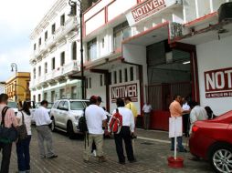 Imagen del edificio en donde trabajaba Miguel Ángel López Velasco, periodista asesinado en Veracruz. EFE  /