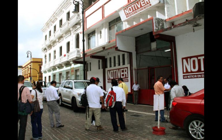 Imagen del edificio en donde trabajaba Miguel Ángel López Velasco, periodista asesinado en Veracruz. EFE  /