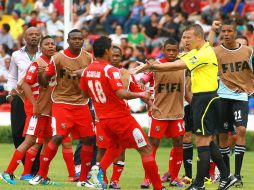 los jugadores de la selección de Panamá buscan otros tres puntos ante su similar de Ecuador. EFE  /