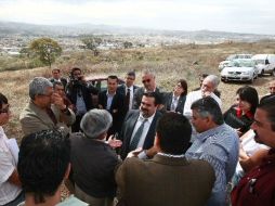 Visita del rector de la UdeG y el presidente municipal de Tonalá a los terrenos donde se construirá la nueva sede universitaria.ARCHIVO  /