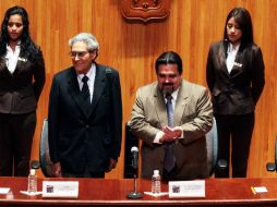 El rector tocó el tema de la nueva sede, tras el evento en el que se otorgó el título Honoris Causa a Aníbal Quijano. E. BARRERA  /