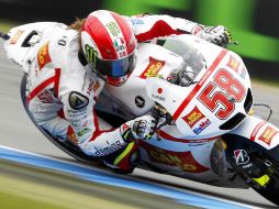 Simoncelli manejando su Honda en Moto GP Assen. AP  /