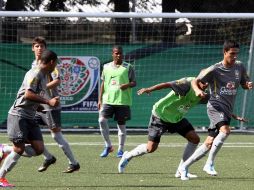 Jugadores brasileños durante sesión de entrenamiento para Mundial Sub-17. MEXSPORT  /