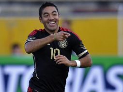 Marco Fabián celebra el gol contra Ecuador rumbo a Copa América. MEXSPORT  /