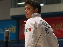 Abraham Camacho de México, durante el Norceca Abierto de Pentatlón Moderno. MEXSPORT  /