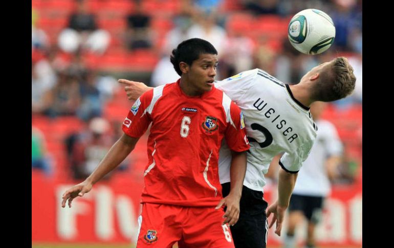 Anel Vargas de Panamá durante el juego contra Alemania. MEXSPORT  /