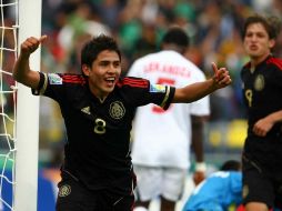 Julio Gómez, mediocampista mexicano durante juego del Mundial México Sub-17. MEXSPORT  /