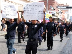 Los policías estatales iniciaron el paro desde el 16 de junio, por falta de armas y sueldos atrasados. NTX  /