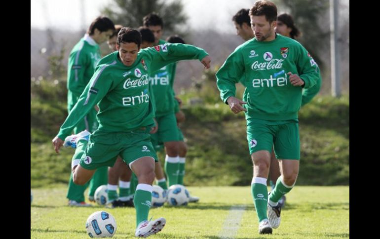 Selección de Bolivida durante sesión de entrenamiento rumbo a Copa América 2011. EFE  /