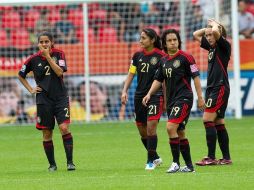 Jugadoras del conjunto mexicano durante partido del Mundial Femenil en Alemania. MEXSPORT  /