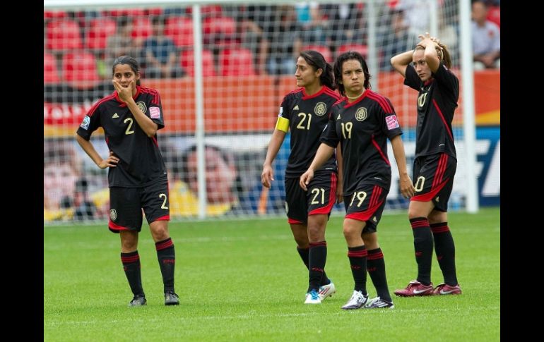 Jugadoras del conjunto mexicano durante partido del Mundial Femenil en Alemania. MEXSPORT  /