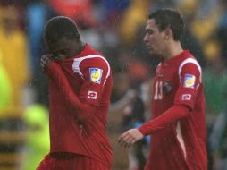 Jugadores de Panamá durante juego contra México en Mundial Sub-17. MEXSPORT  /