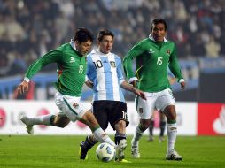 Lionel Messi (c) durante partido inaugural de Copa América contra Bolivia. MEXSPORT  /