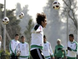 Héctor Reynoso entrenando con la selección en Benavídez, Argentina. EFE  /