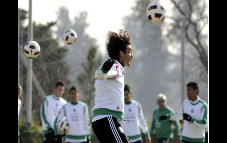 Héctor Reynoso entrenando con la selección en Benavídez, Argentina. EFE  /