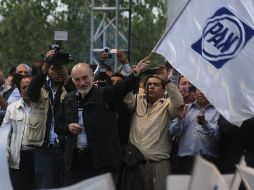 Felipe Bravo Mena, durante un acto de cierre de su campaña en el municipio de Naucalpan, en el Estado de México. EFE  /