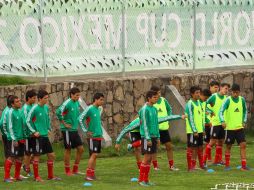 Jugadores de la Selección mexicana Sub-17, durante entrenamiento en Pachuca, Hidalgo. MEXSPORT  /