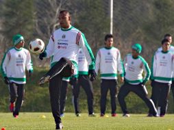 Jugadores de la Selección mexicana Sub-22, durante sesión de entrenamiento para Copa América. MEXSPORT  /