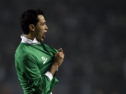 El goleador de Bolivia ante Argentina Edivado Rojas, celebrando gol del empate. AP  /