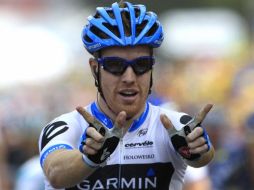 Tyler Farrar, quien se llevó el triunfo en la tercera etapa del Tour de Francia. AP  /