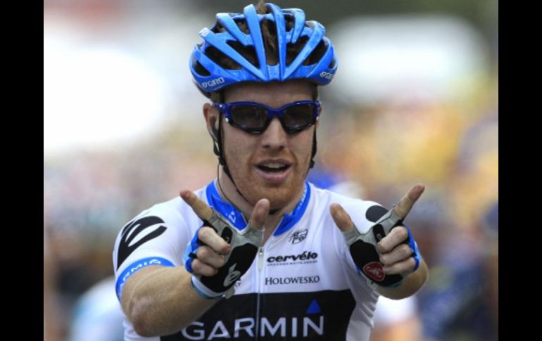 Tyler Farrar, quien se llevó el triunfo en la tercera etapa del Tour de Francia. AP  /