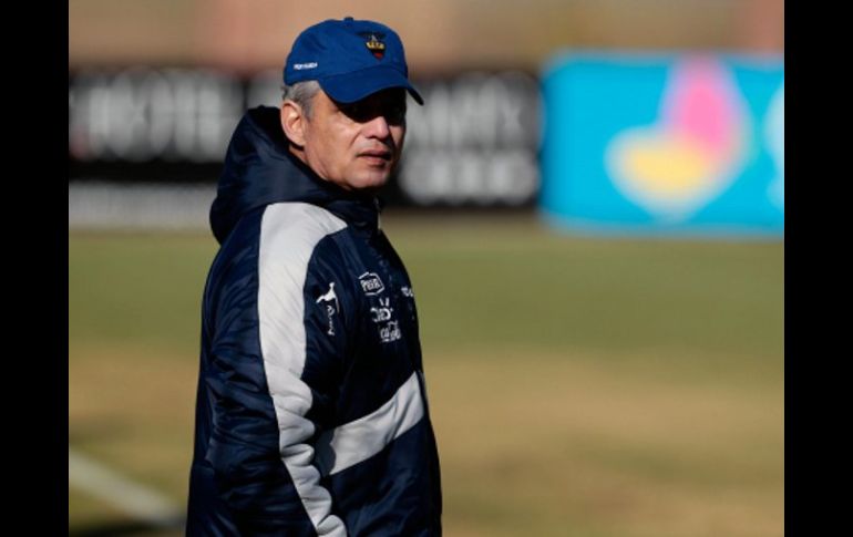 Reinaldo Rueda, seleccionador de Ecuador, durante entrenamiento de Copa América en Argentina. EFE  /