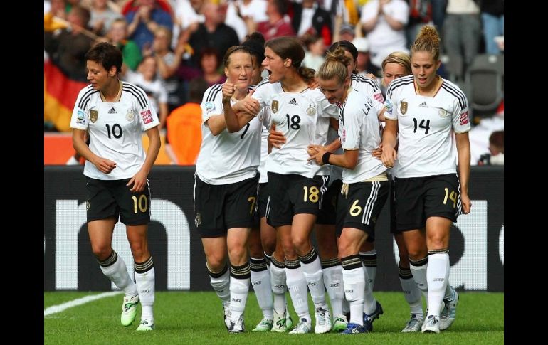 Jugadoras de la Selección Femenil de Alemania, durante partido del Mundial. MEXSPORT  /