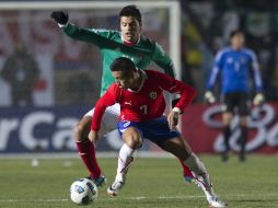 Alexis Sánchez, máxima figura de la Selección chilena, durante partido contra la Selección Mexicana en Copa América. MEXSPORT  /