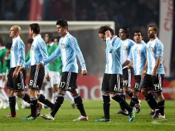 Jugadores de la Selección de Argentina, durante partido de Copa América. MEXSPORT  /