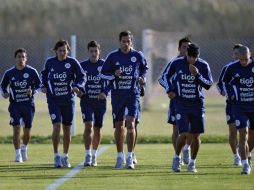 La Selección de Paraguay, durante sesión de entrenamiento para Copa América. AFP  /