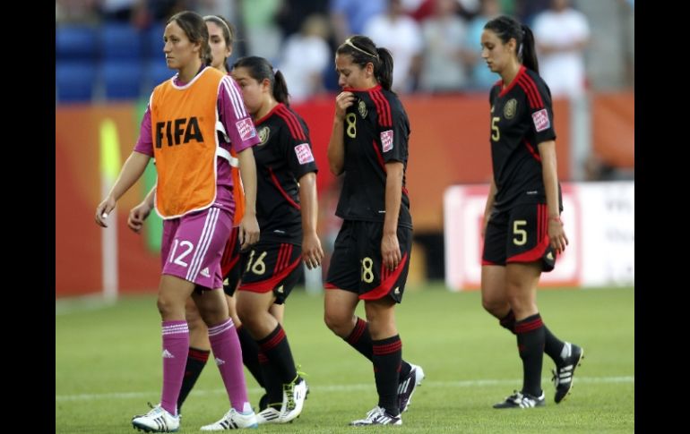 Las chicas mexicanas terminan su participación en la Copa del Mundo femenil Alemania 2011. AP  /