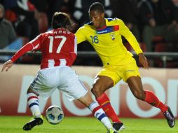 Antonio Valencia podría jugar contra Brasil si se recupera de su lesión.AFP  /