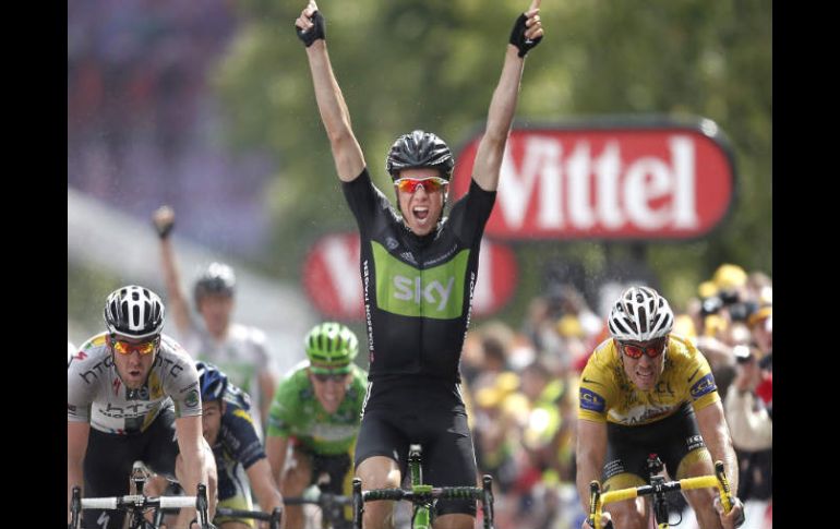 Boasson Hagen celebra la victoria de la sexta etapa. EFE  /