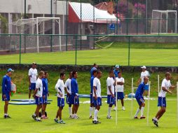 Jugadores de la Máquina durante el entrenamiento. MEXSPORT  /