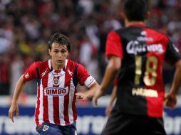 Omar Arellano durante el encuentro de ayer ante Atlas. E. PACHECO  /