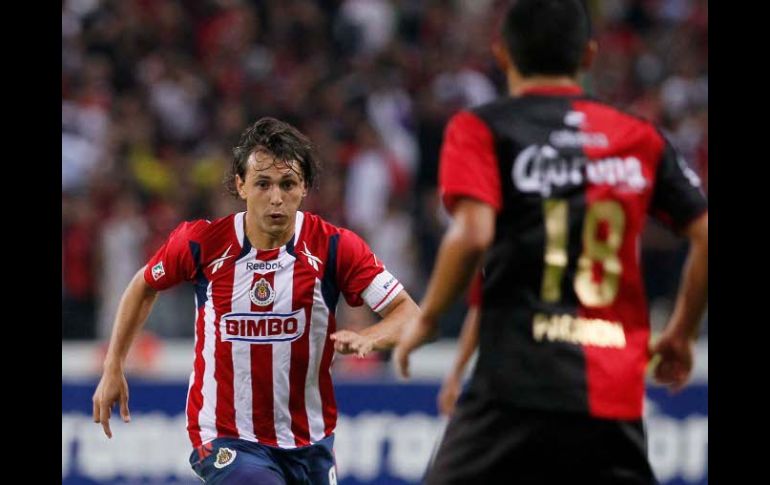 Omar Arellano durante el encuentro de ayer ante Atlas. E. PACHECO  /