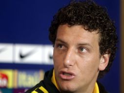 Elano Blumer hoy durante una conferencia de prensa que dio su selección. REUTERS  /