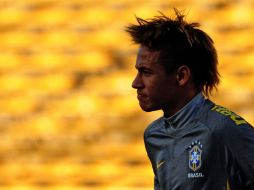 El jugador del Santos, Neymar, hoy en una sesión de entrenamiento en Córdoba, Argentina. AFP  /