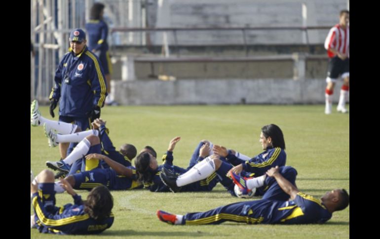 Seleccionados colombianos, durante sesión de entrenamiento para Copa América en Argentina. REUTERS  /