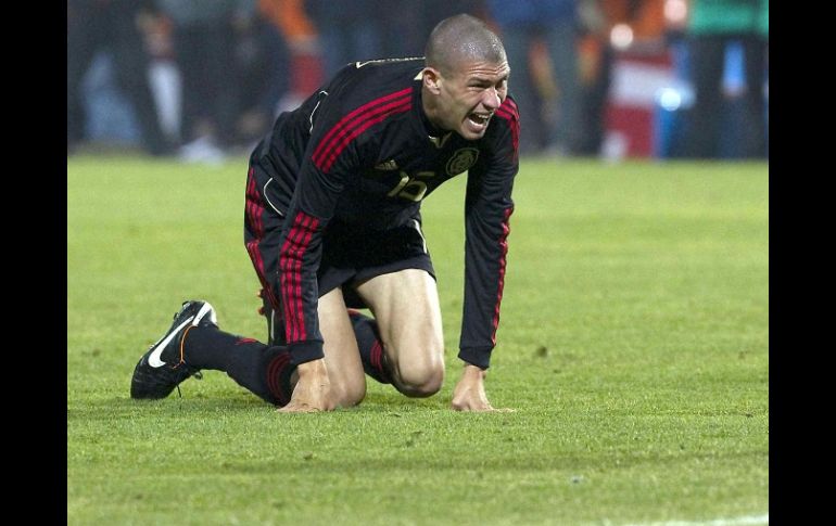 Jorge Enriquez, jugador de la Selección mexicana, durante partido de la Copa América en Argentina. MEXSPORT  /