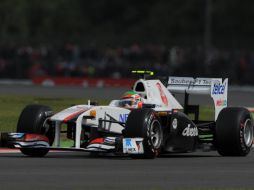 El piloto mexicano, Sergio Pérez, en el circuito de Silverstone. AFP  /