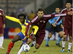 Después de varios problemas a lo largo del partido, Venezuela logró destacar ante su rival ecuatoriano. AP  /