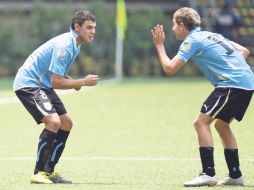 Elbio Álvarez y Gianni Rodríguez, integrantes del equipo charrúa. MEXSPORT  /