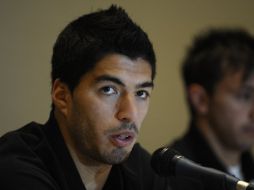 El delantero uruguayo Luis Suárez, durante conferencia de prensa en Mendoza, Argentina. AFP  /