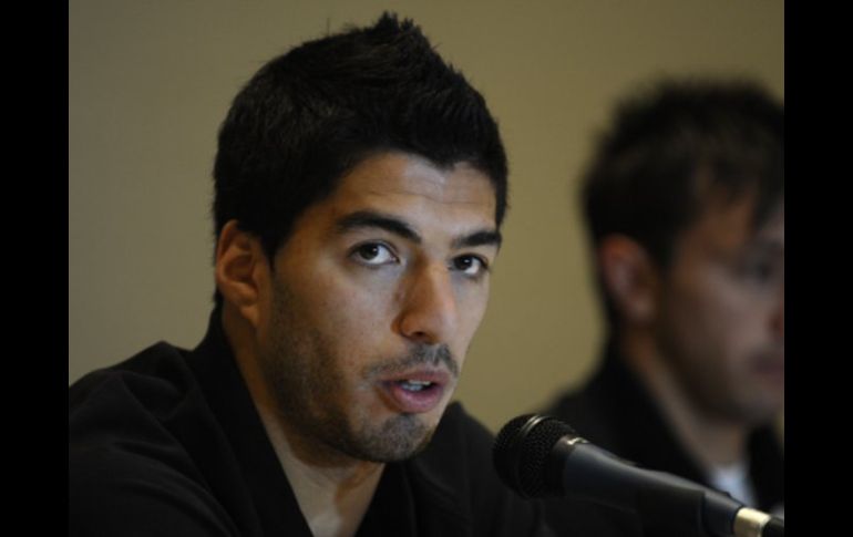 El delantero uruguayo Luis Suárez, durante conferencia de prensa en Mendoza, Argentina. AFP  /